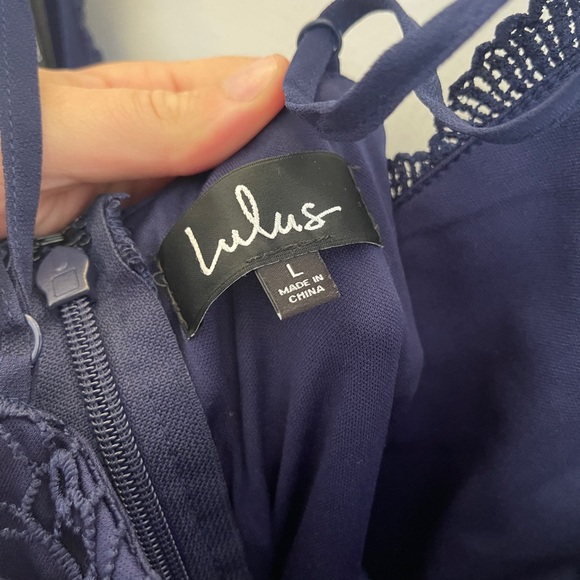 Lulu’s Madalyn Navy Blue Lace Maxi Dress - Picture 7 of 9